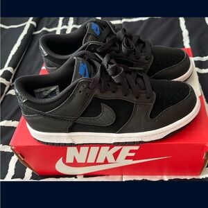 Nike Black Sneakers with Blue Highlights